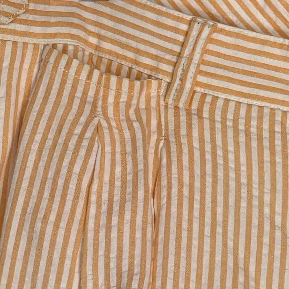 Men’s Shorts Size 38 Cotton Orange Pleated James Tattersall - Picture 6 of 16